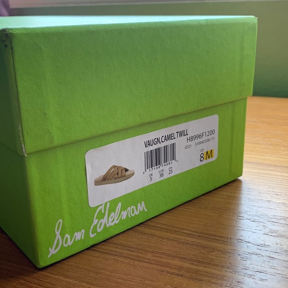 Sam Edelman Vaughn Faux Fur Woven tan slide sandal - Picture 5 of 8